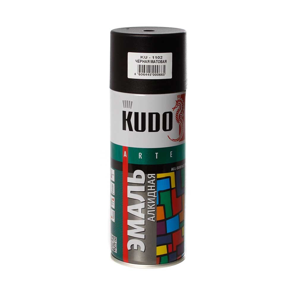 Краска KUDO черная матов.520мл KU-1102