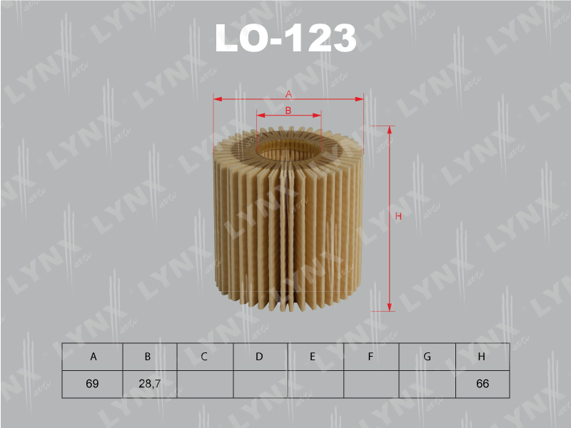 Вставка фильтра масляного LO123