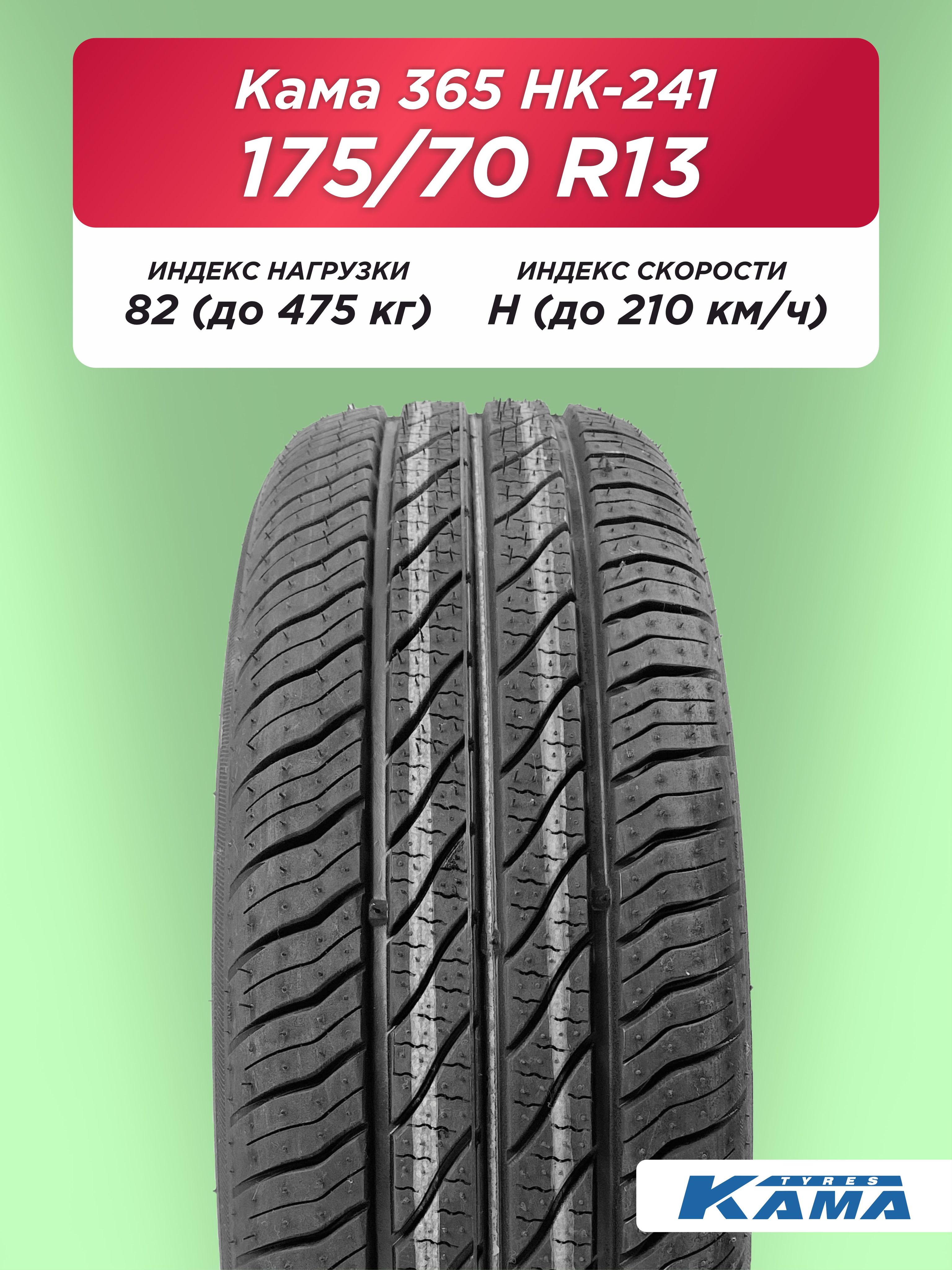 175/70 R13 Н.Камск Кама НК-241 82 H б/к
