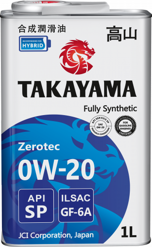 Масло мот. TAKAYAMA Zerotec ILSAC GF-6A/SP 0W20 1л железо