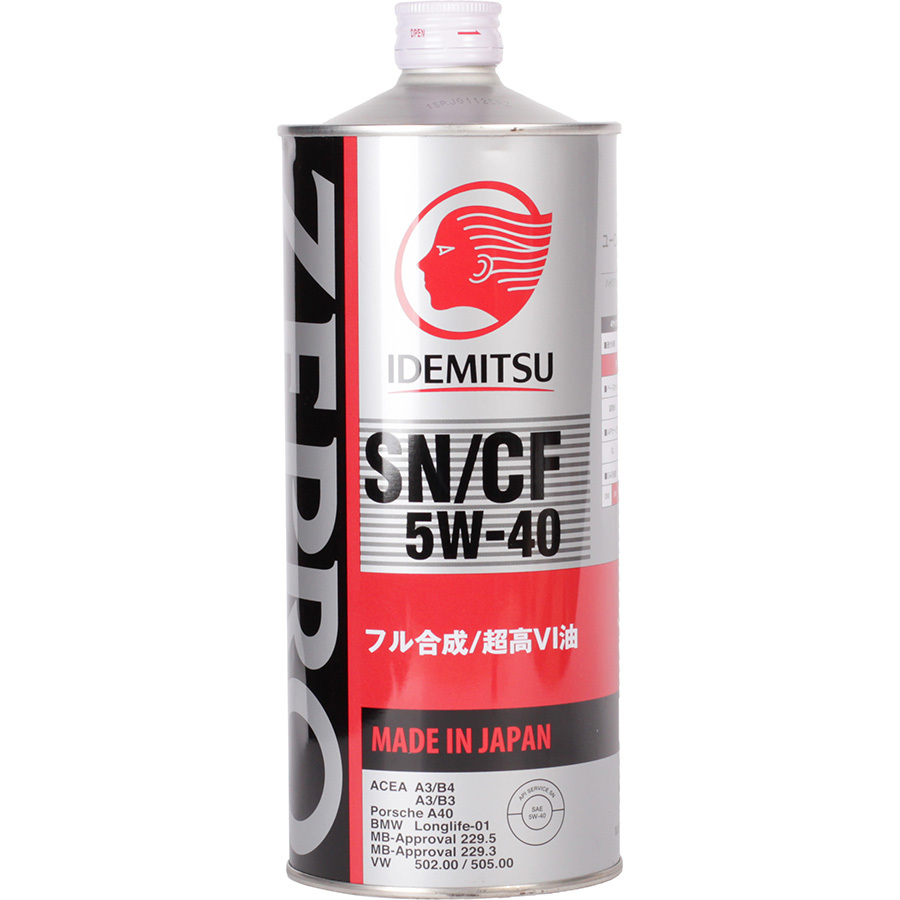 Масло мот. Idemitsu Zepro Euro Spec 5W40 синт. 1л (SN/CF) F-S