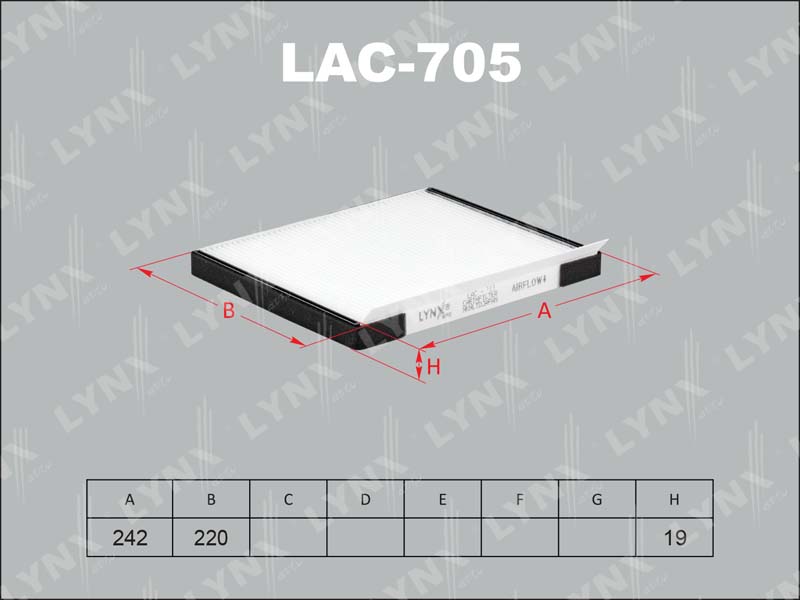 Фильтр салона LAC705
