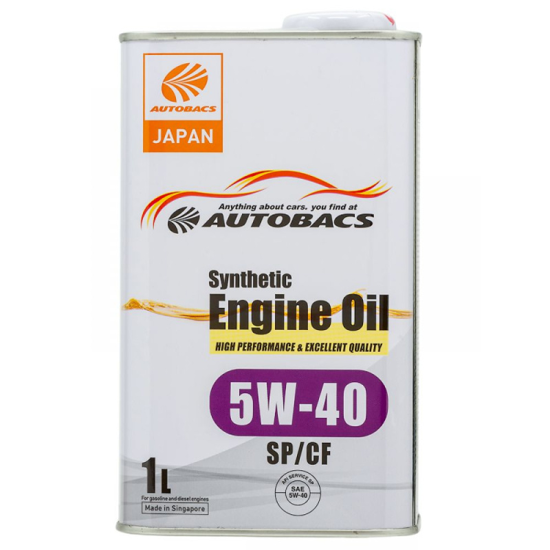 Масло мот. Autobacs Engine Oil Syntetic 5W40 ( SP/CF ) 1л (Сингапур)