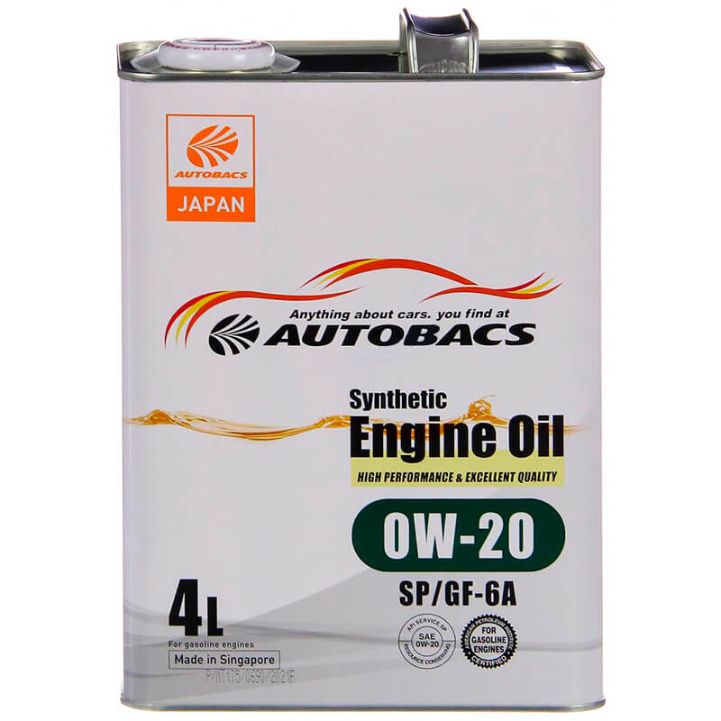Масло мот. Autobacs Engine Oil Syntetic 0W20 ( SP/GF-6A) 4л+1л (Сингапур)