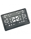 Рамка номера квадратная с защелкой серая