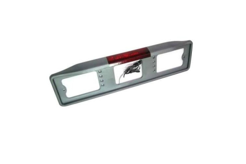 Рамка для номером со стопом серая