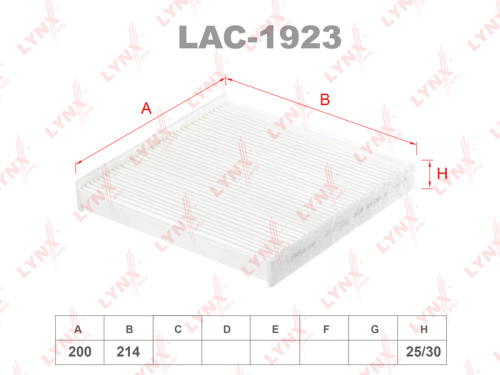 LAC-123 Фильтр салоный LYNXauto