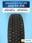 205/65 R16 Gislaved NF 200 95 T шип