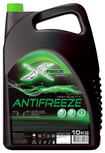 Антифриз X-Freeze Green -40 G11 зеленый  3кг Дзержинск