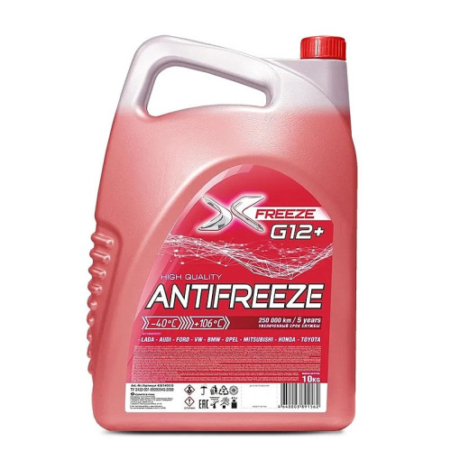 Антифриз X-Freeze RED -40 G12+ красный 10кг Тосол-Синтез