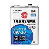 Масло мот. TAKAYAMA Zerotec ILSAC GF-6A/SP 0W20 4л железо