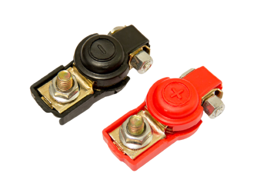 Клемма АКБ сталь в пластиковом корпусе Европа КЛ035