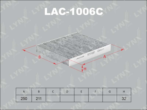 LAC-1006C Фильтр салона LYNXauto 