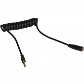 Аудиокабель AUX 3,5мм 130см черный витой Continent AUX-210 BK