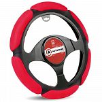 Оплетка AUTOPROFI кожа+пвх вставки (дерево св.сер.) SP-5022 L.GY (M)